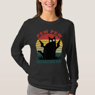T-shirt Chats amusants Pew Pew Madafakas Cat 1