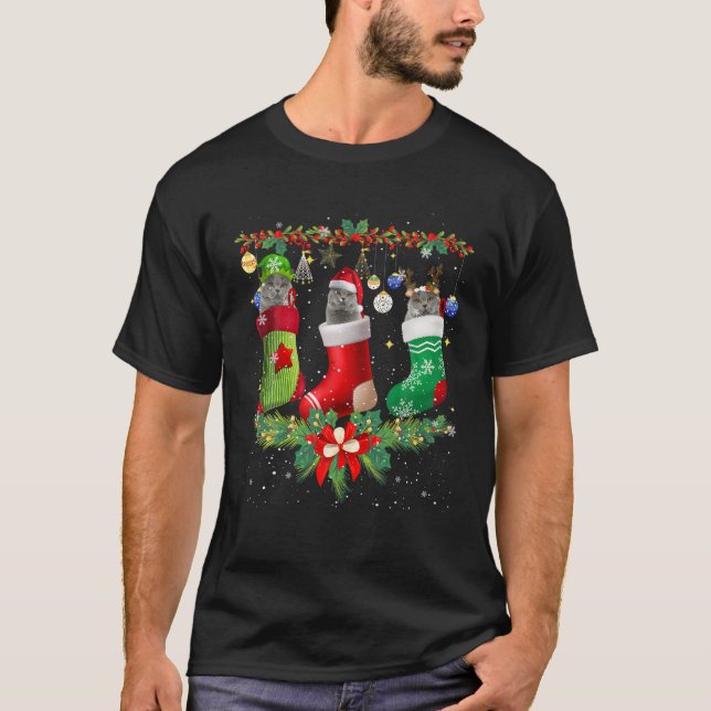 T-shirt Chats Anglais Shorthair En Amoureux des chats de N (Devant)