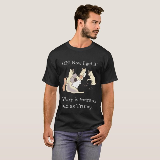 T-shirt Chats apprenant comment Hillary est nulle (Devant entier)