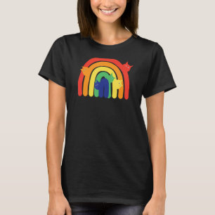 T-shirt Chats arc-en-ciel LGBTQ+ Amateur de chat Drôle Cha