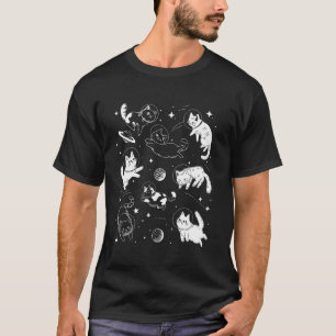 T-shirt Chats astronautes drôles chaton espace galaxie cha