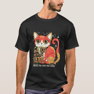 T-shirt Chats avant les mecs drôle chat latino chicano