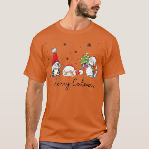 T-shirt Chats avec chapeau de Santa Joyeux Catmas Amoureux