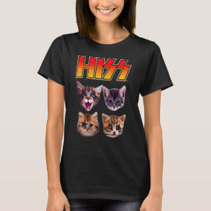 T-shirt Chats Chat Kittens Rock Music Chat Hiss