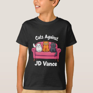 T-shirt Chats contre J.d. Vance Chat Dames sans Enfant Cou