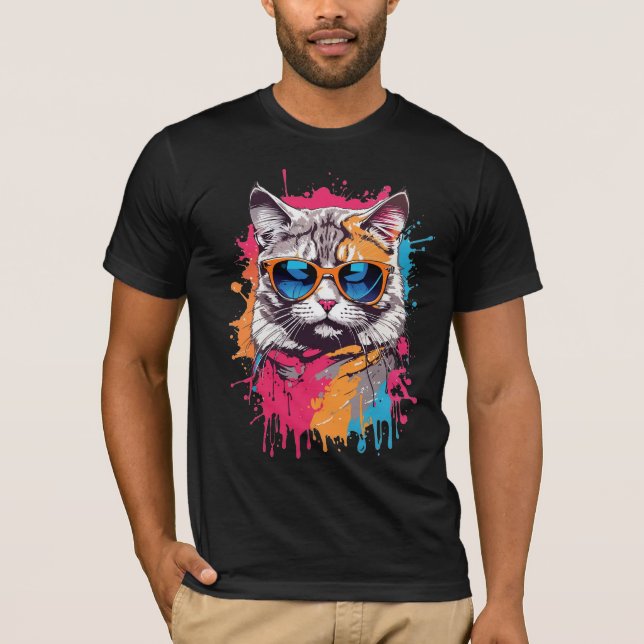 T-shirt Chats cool : "Appelle-moi Apollo" (Devant)