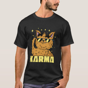 T-shirt Chats cool Karma Lunettes de soleil Drôle