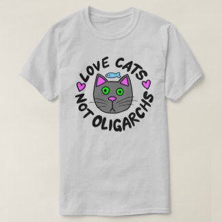 T-shirt Chats d'amour, pas oligarques