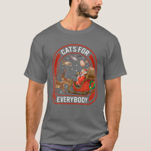 T-shirt Chats De Noël Pour Tout Le Monde Père Noël Reindee