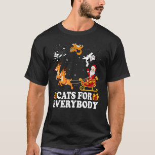 T-shirt Chats de rennes du traîneau de Santa pour tout le