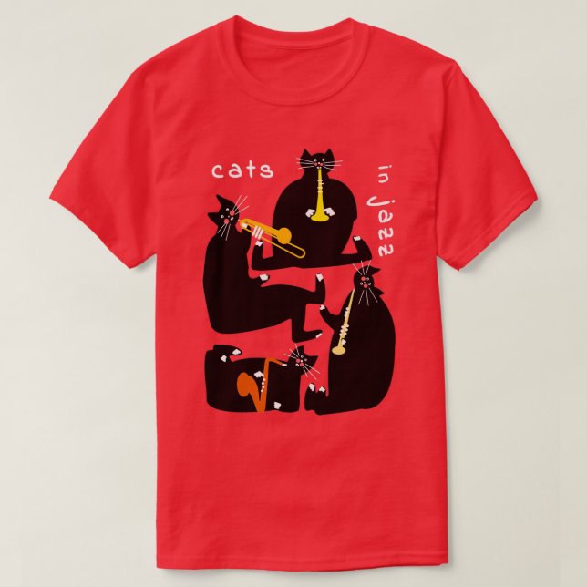 T-shirt Chats en jazz (Design devant)
