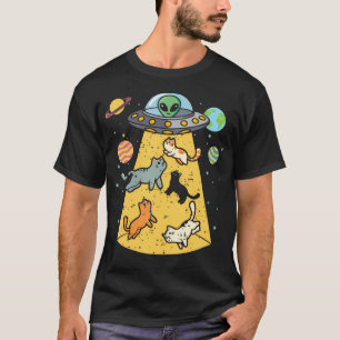 T-shirt Chats enlèvement extraterrestre Ufo soucoupe volan