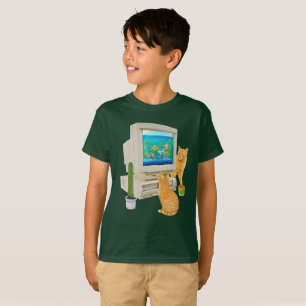 T-shirt Chats et 90s PC Fishbowl