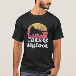 T-shirt Chats Et Bigfoot Homme Ou Femme Chat Et Bigfoot