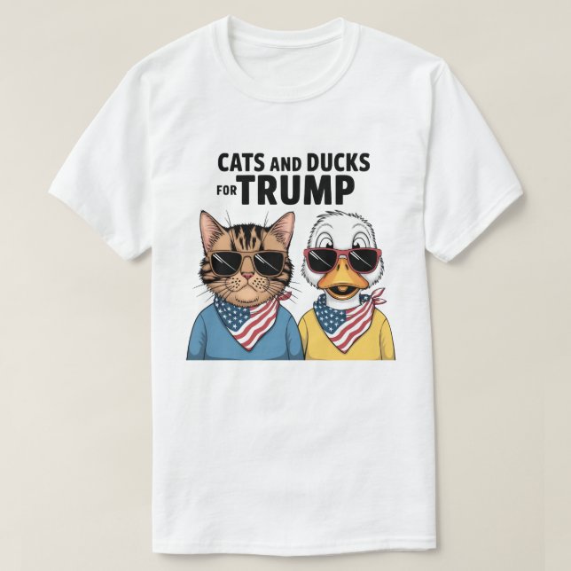 T-shirt Chats Et Canards Pour Le Président Trump, Trump (Design devant)
