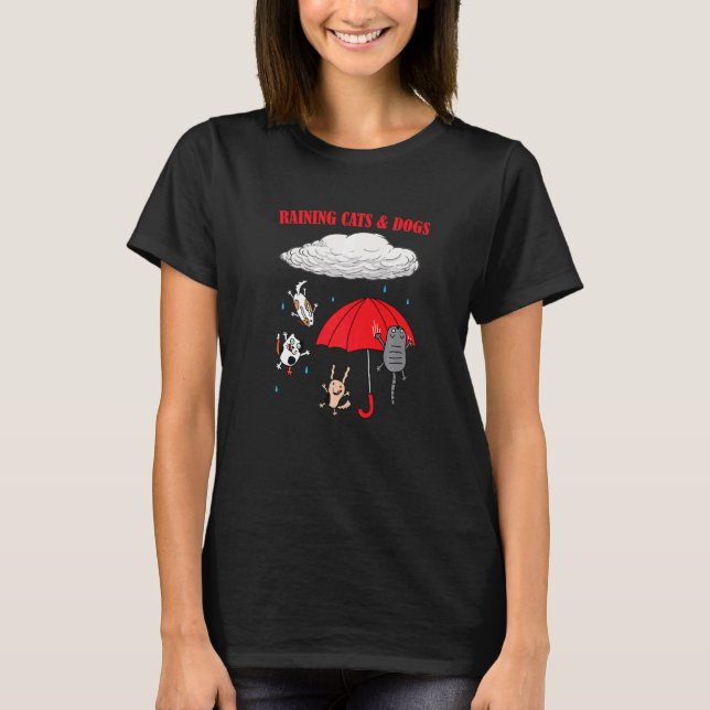 T-shirt Chats Et Chiens En Pleure Cute Animaux (Devant)