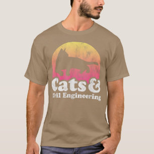 T-shirt Chats et génie civil Chat et génie civil