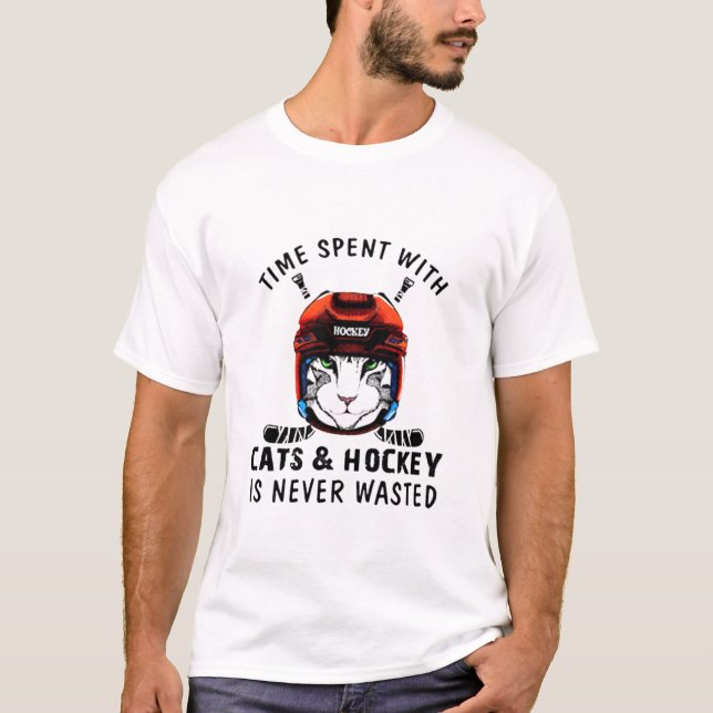 T-shirt Chats et hockey (Devant)
