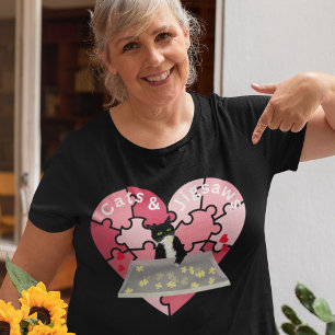 T-shirt Chats et Jigsaws jigsaw puzzle amoureux