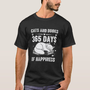 T-shirt Chats et Livres Bibliophile Lecteur Amoureux de la