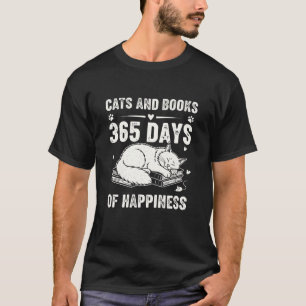 T-shirt Chats et Livres Bibliophile Lecteur Amoureux de la