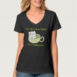 T-shirt Chats et Matcha vert