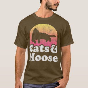 T-shirt Chats et orignaux Chat et orignal pour hommes ou f
