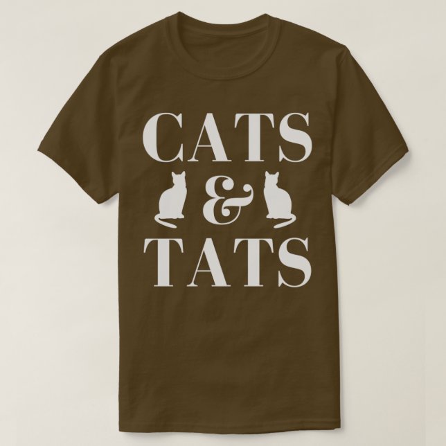 T-shirt Chats et Statistiques et chats tatouages et chats  (Design devant)