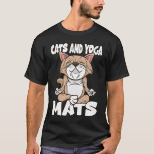 T-shirt Chats et tapis de yoga