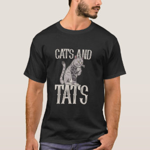 T-shirt Chats et Tats Encre Tatoueur Longueur Manche T Che