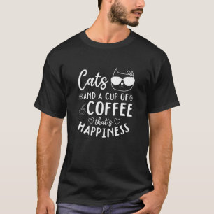 T-shirt Chats Et Une Tasse De Café Chapeau S Bonheur Propr