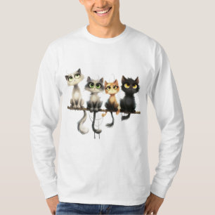 T-SHIRT CHATS FANTAISISTES