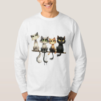T-SHIRT CHATS FANTAISISTES