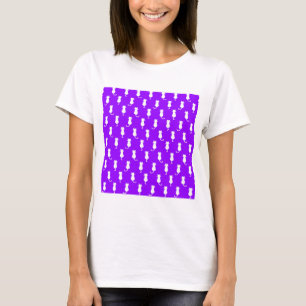 T-shirt Chats Fantaisistes Forever Chats Blancs Violet