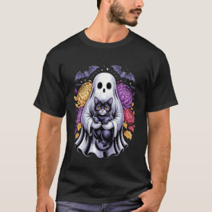 T-shirt Chats fantômes effrayants Fleur Pomme de terre mig