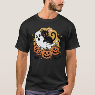 T-shirt Chats fantômes Rétro Vintage Halloween Spooky B