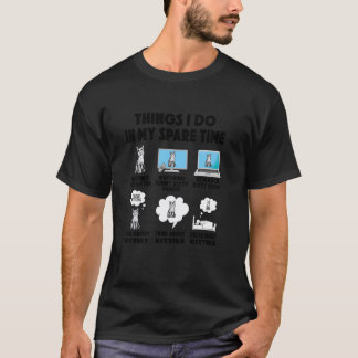 T-shirt chats font dans leur temps libre chats chaton anim