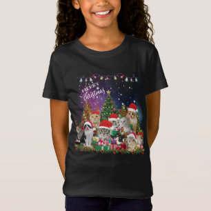 T-Shirt Chats Joyeux Noël Lumière