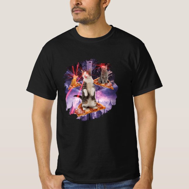 T-shirt Chats laser Pizza Kitts (Devant)