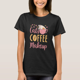 T-shirt Chats Maquillage Café Chat Cosmétique