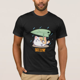 T-shirt chats meow en pluie conception extraordinaire