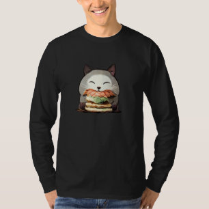 T-shirt Chats miam miam Hamburger chat Chatburger chat