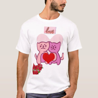T-shirt Chats Mignons Amour de la Saint-Valentin
