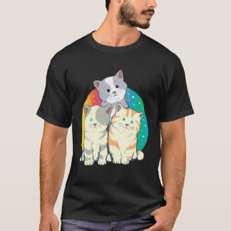 T-shirt Chats Mignons Chatons Animaux Adorables Jolies Bêt