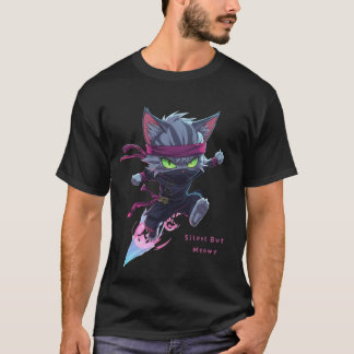 T-shirt Chats mignons et drôles silencieux mais miauleurs