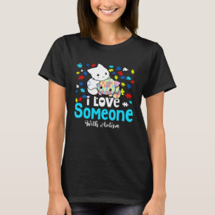 T-shirt Chats Mignons J'Aime Une Personne Avec Autisme Puz