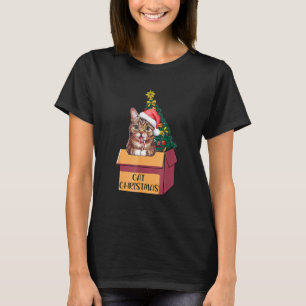 T-shirt Chats mignons Santa Chapeau Noël Drôle Ornements P