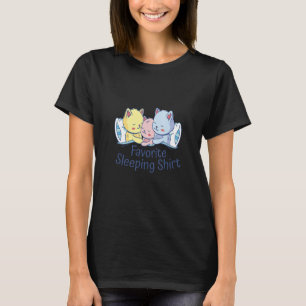 T-shirt Chats Mignons Sommeil Chat Drôle Animaux de Compag