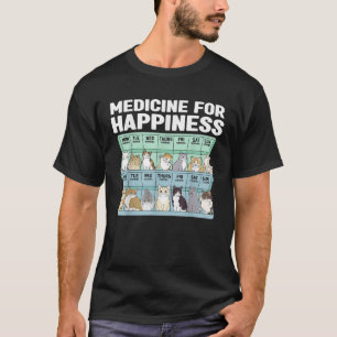 T-shirt Chats Mon Médicament Pour Le Bonheur Chaque Jour K