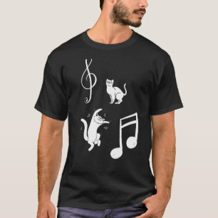 T-shirt Chats musicaux Notes de chat Chat et musique Ch